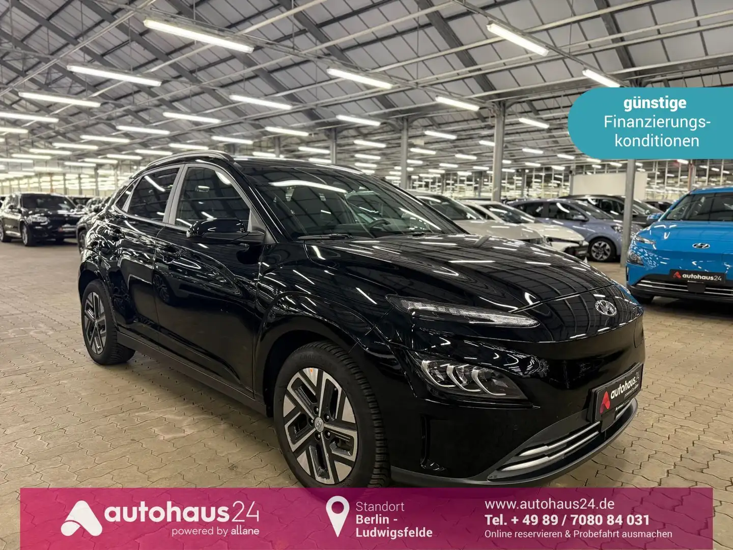 Hyundai Kona Prime  64 kWh|ACC|Kamera|CarPlay Чорний - 1