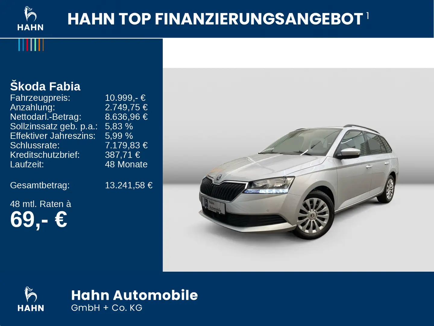 Skoda Fabia Combi 1.0 TSI 5 Gang Ambition Navi Sitzhzg Argent - 2