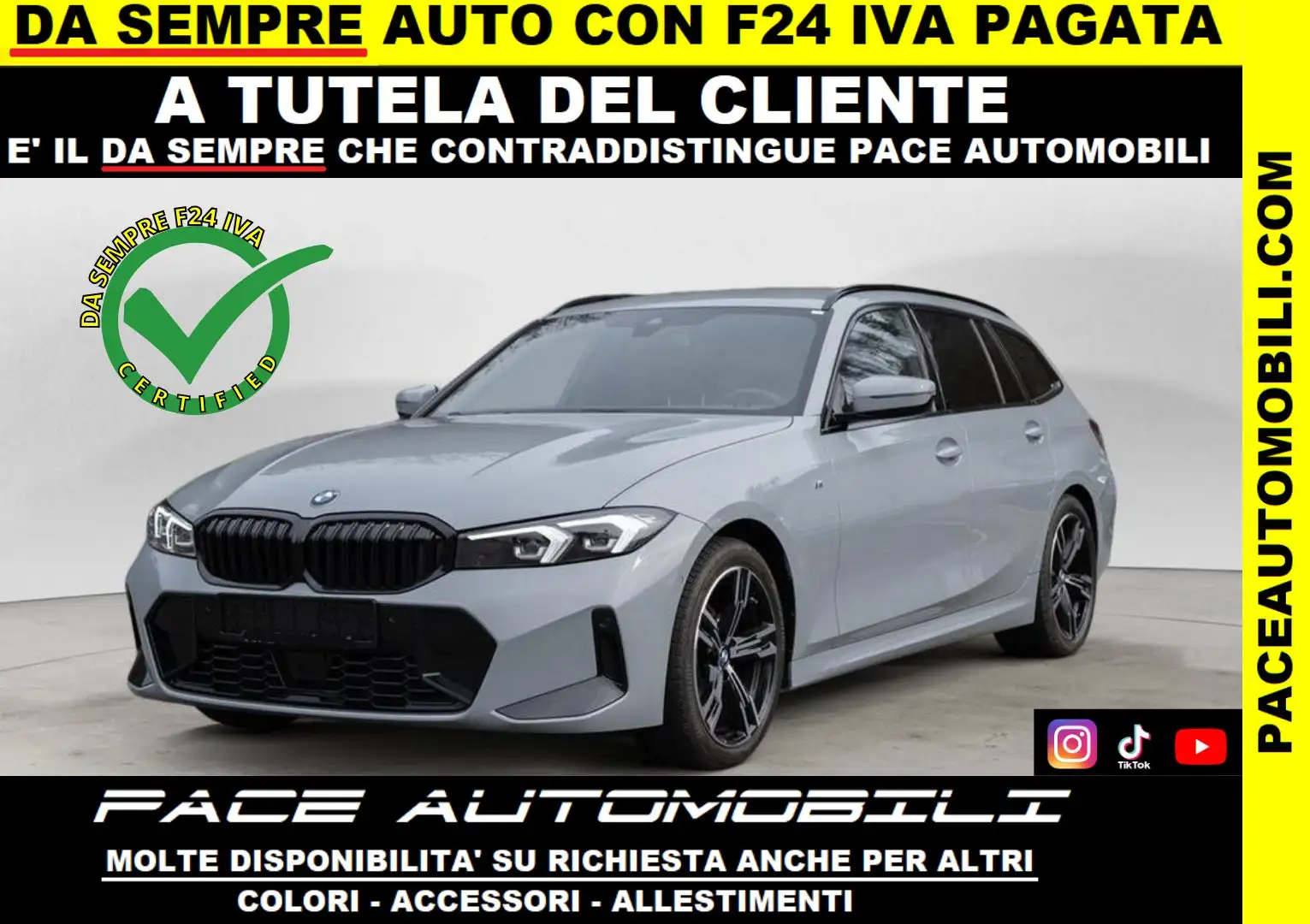 BMW 320 D M-SPORT MSPORT 18" BLACK PACK PDC KAMERA LED ACC Grigio - 1