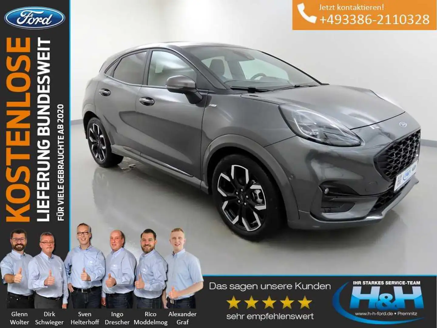 Ford Puma 1.0 M-Hybrid Aut. ST-Line X AHK+iACC Grau - 1