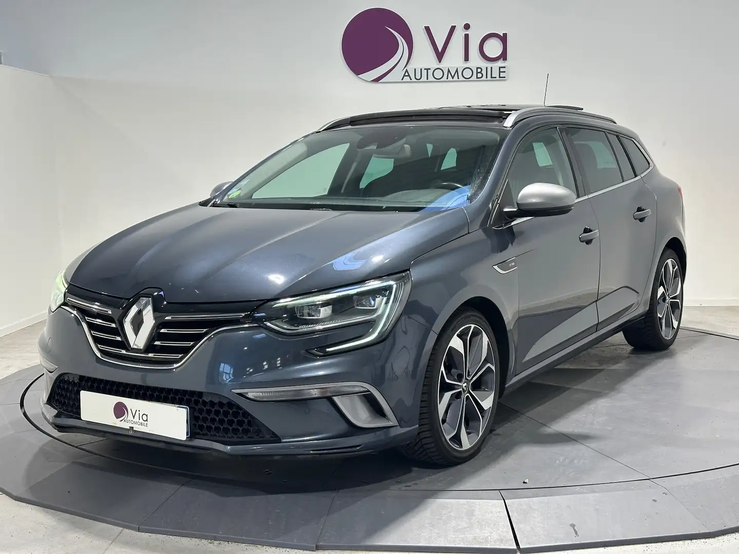 Renault Megane Blue dCi 115 BVA EDC GTline - Entretien complet Renault - Toit Ouvrant Gris - 1
