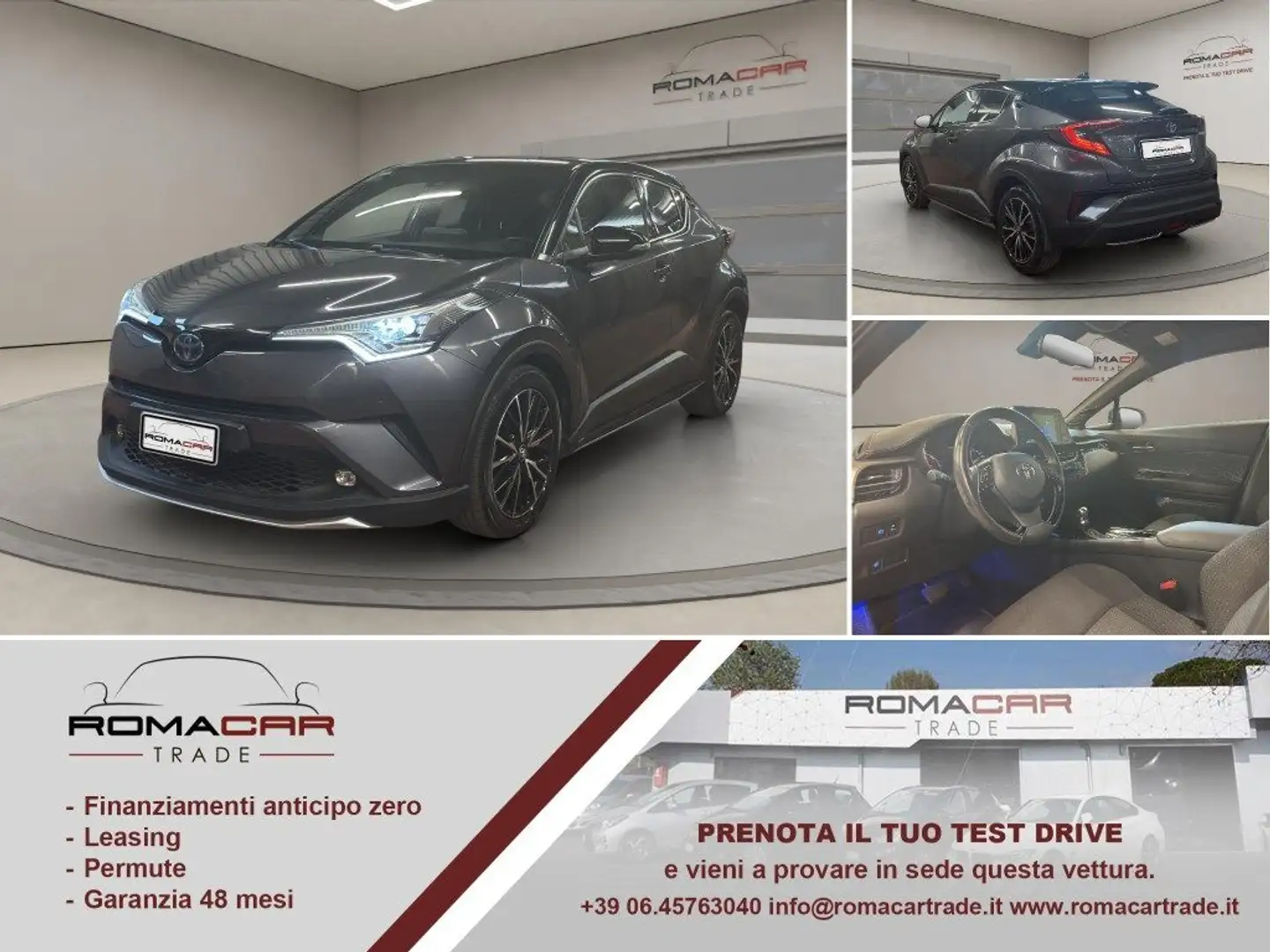 Toyota C-HR 1.8 Hybrid E-CVT Trend Grigio - 1