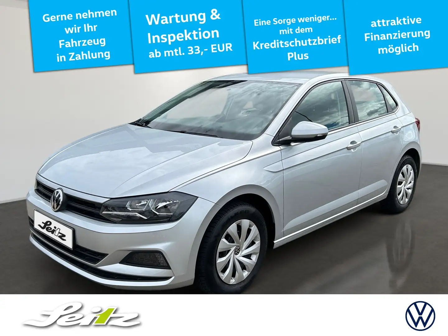 Volkswagen Polo VI 1.0 Trendline *KLIMA*BLUETOOTH*START/STOP* Zilver - 1