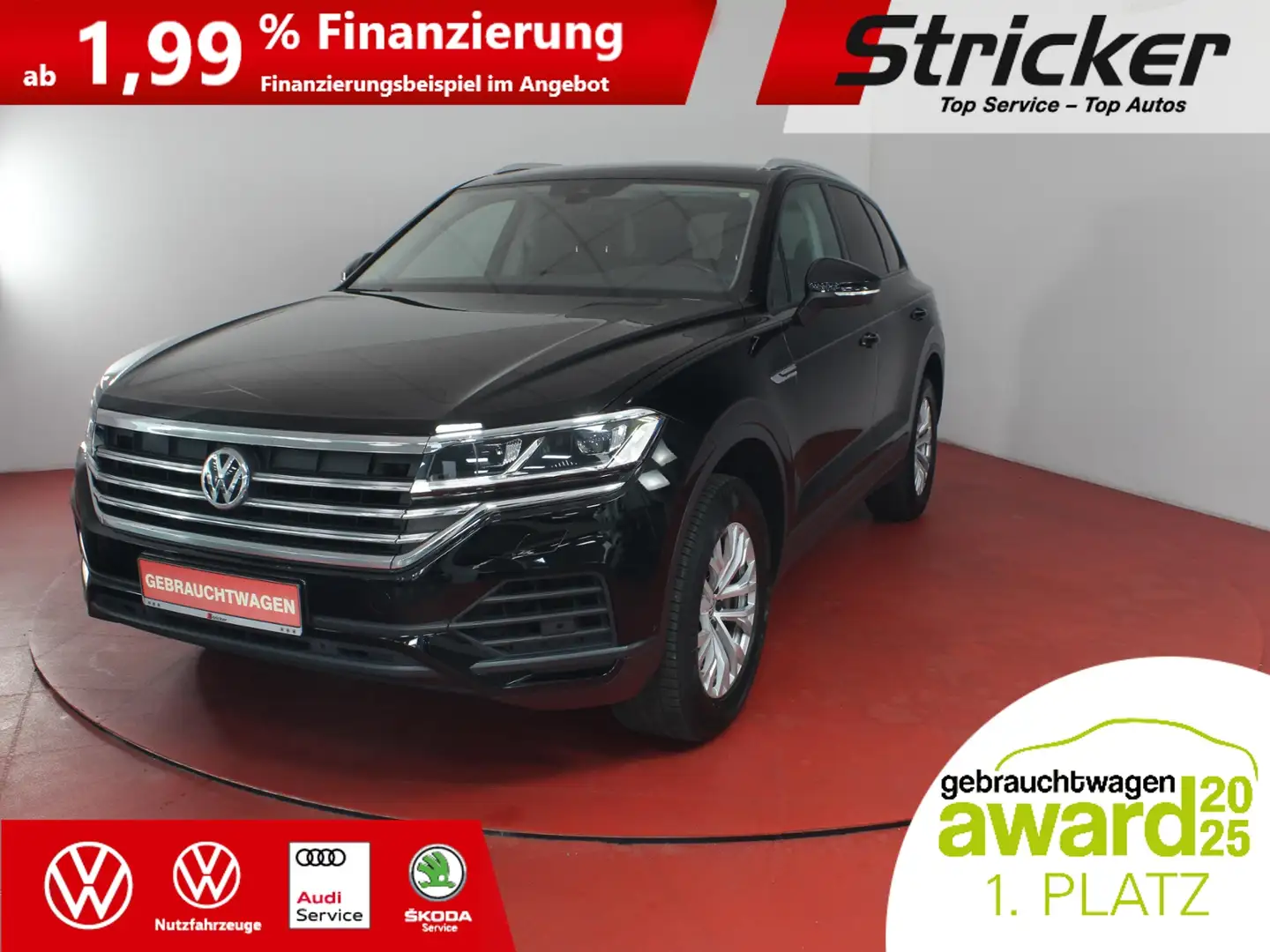 Volkswagen Touareg 3.0TDI 427,-ohne Anzahlung Navi AHK Allradlenkung Schwarz - 1
