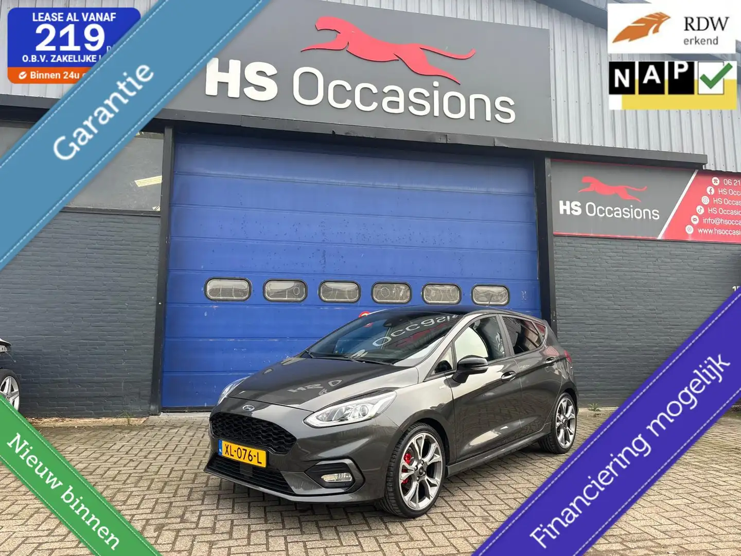 Ford Fiesta 1.0 ECOB ST-Line NL Auto 1e eigenaar Grijs - 1