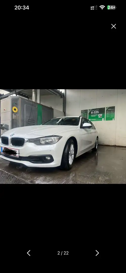 BMW 316 316d Touring Advantage Aut. Advantage Weiß - 2