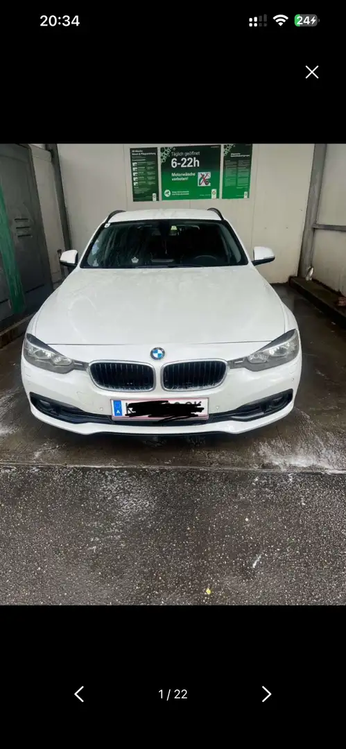 BMW 316 316d Touring Advantage Aut. Advantage Weiß - 1