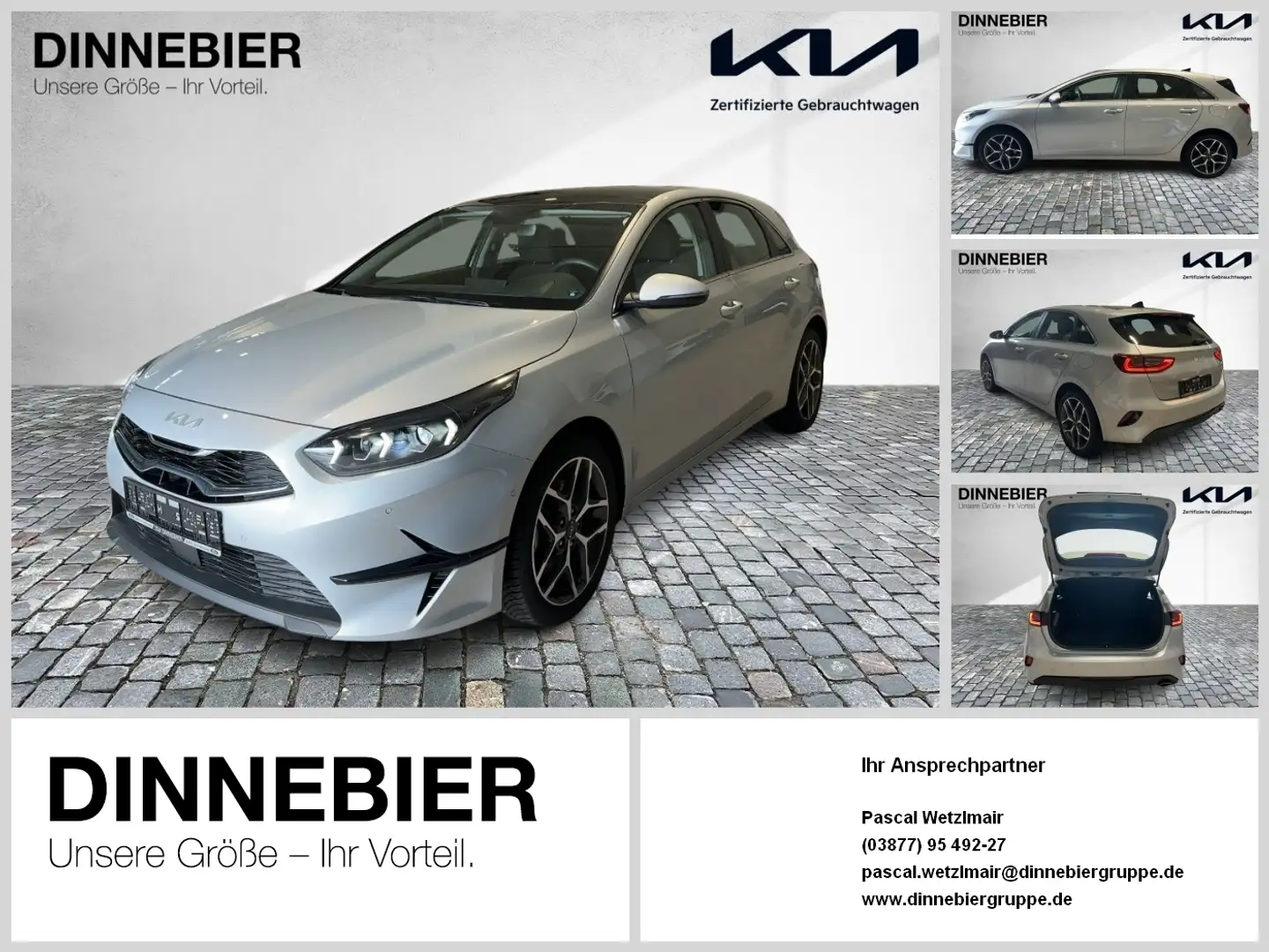 Kia Ceed / cee'd CEED 1.5T Spirit Glasdach+LED+Navi+Kamera Argent - 1