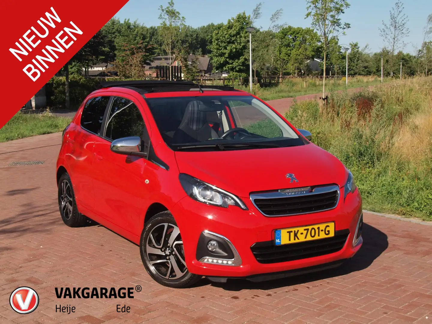 Peugeot 108 1.0 e-VTi Allure TOP! | Schuifdak | Camera | DAB | Rood - 1