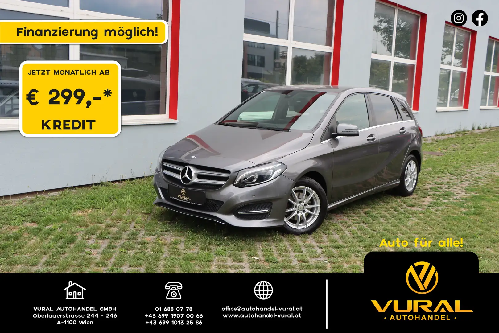 Mercedes-Benz B 200 d Aut. | Keyless Go | LED | Agility Control | LED| Gris - 1