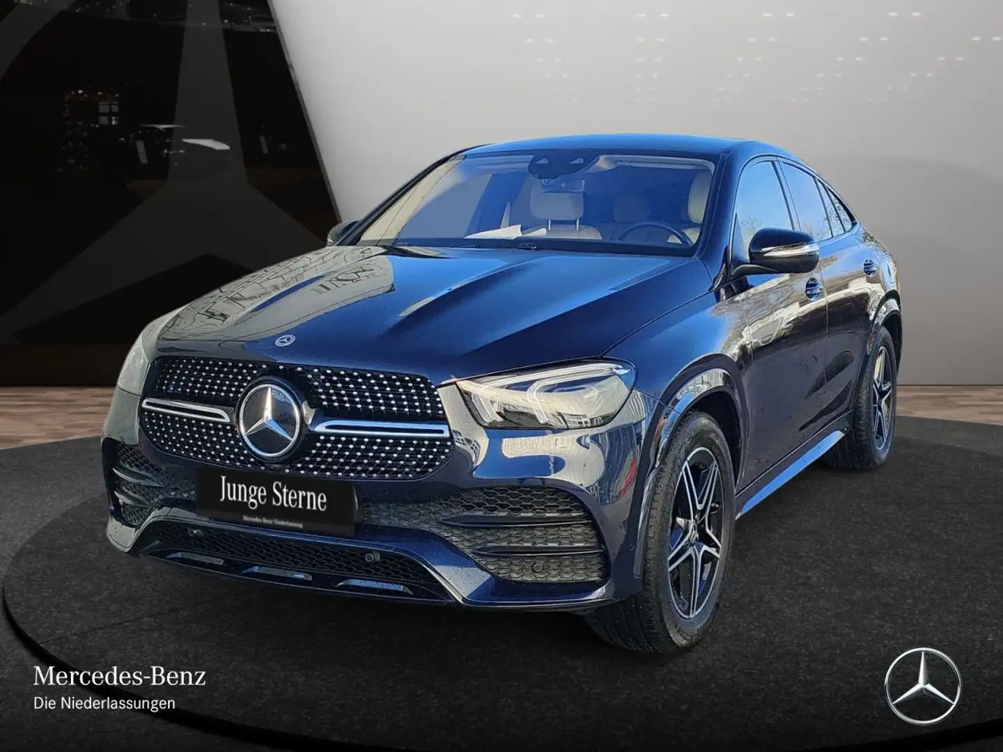 Mercedes-Benz GLE 350 de Coupé 4M AMG+NIGHT+360+AHK+MULTIBEAM Bleu - 2