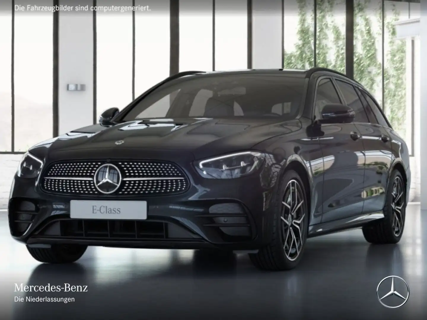 Mercedes-Benz E 400 d T 4M AMG+NIGHT+PANO+360+AHK+LED+STHZG+9G Schwarz - 2