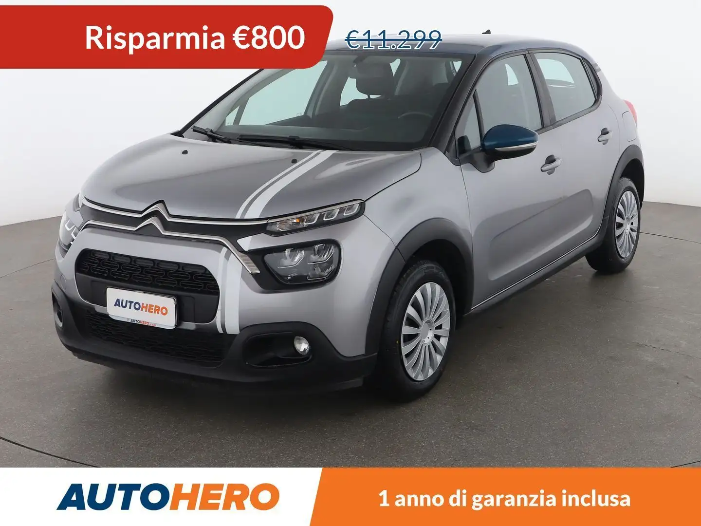 Citroen C3 1.5 Blue-HDi Feel 100 CV Gris - 1