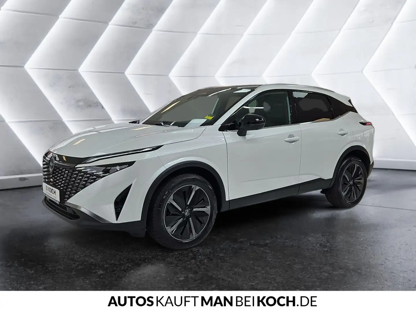 Nissan Qashqai 1.3 DIG-T Tekna M.Hybrid LEDER NAVI PANO Blanc - 2