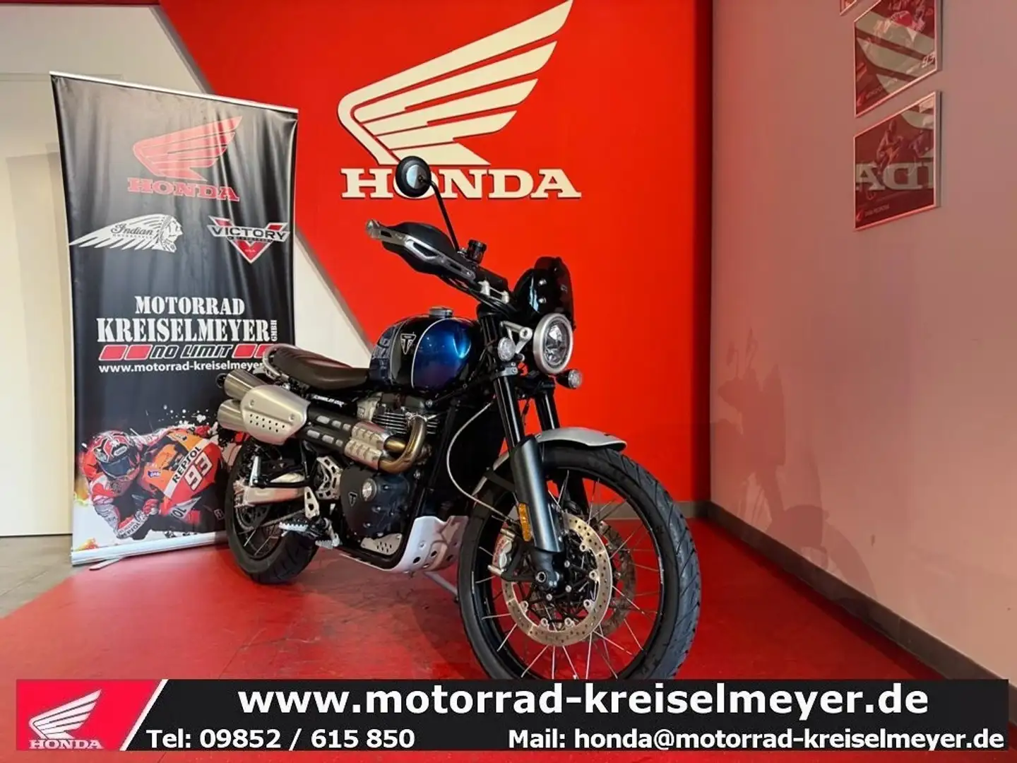 Triumph Scrambler Top gepflegter Zustand / wenig Kilometer! Albastru - 1