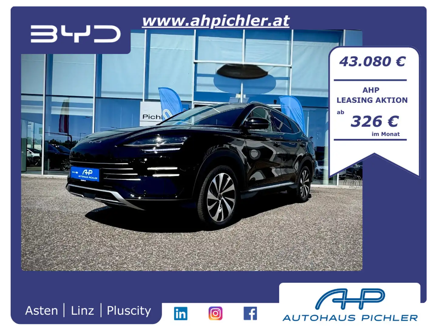 BYD Seal U DM-i PHEV 18,3kWh AWD Design LEASING AKTION Schwarz - 1