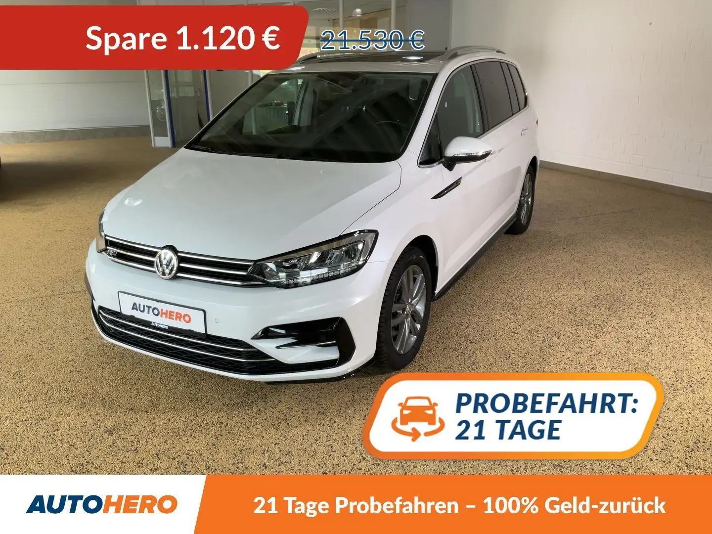 Volkswagen Touran 1.4 TSI Highline BlueMotion Tech Aut.*NAVI* Weiß - 1