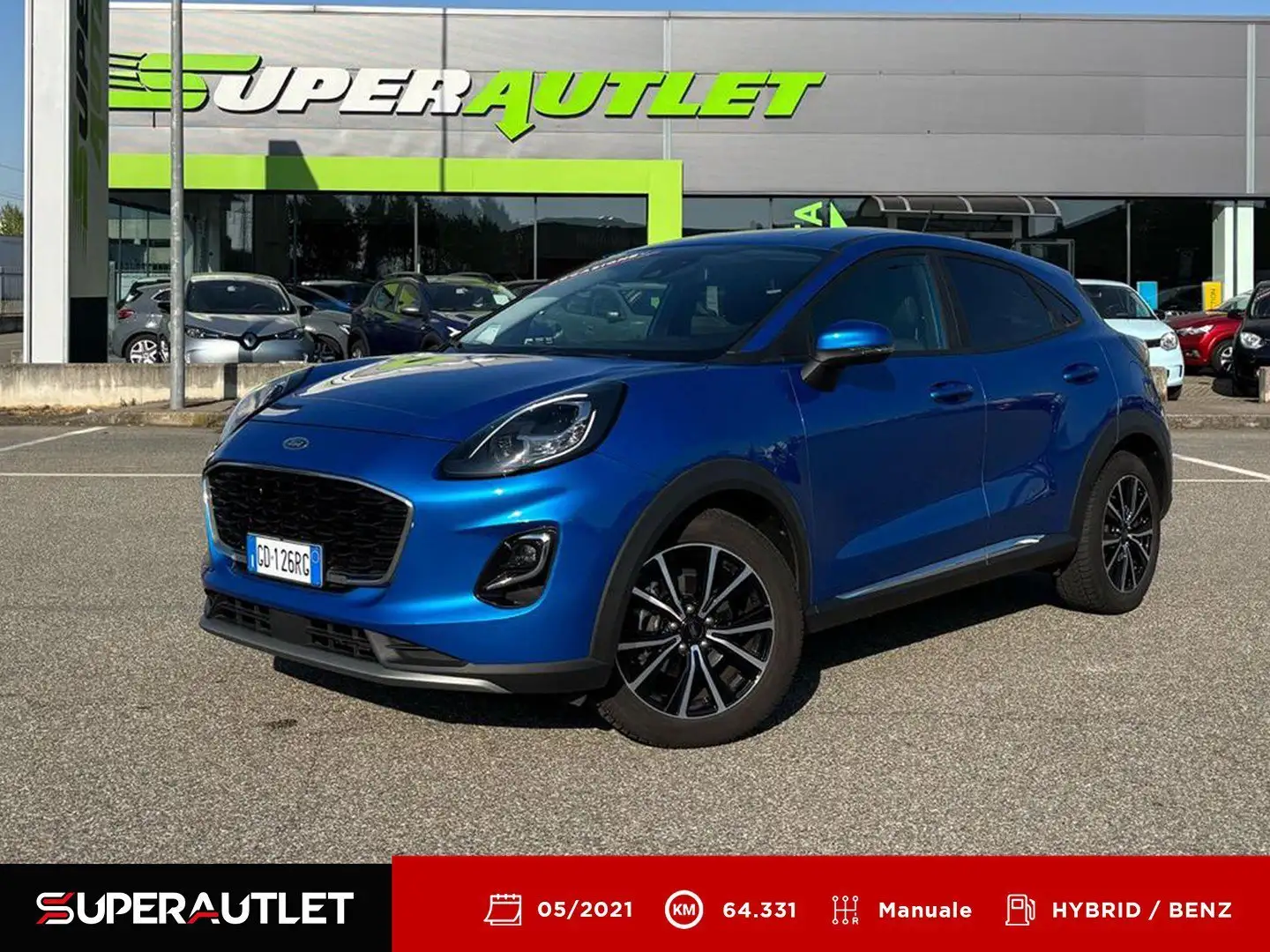 Ford Puma 1.0 EcoBoost Hybrid 125cv Titanium S&S 1.0 ecoboo Blu/Azzurro - 1