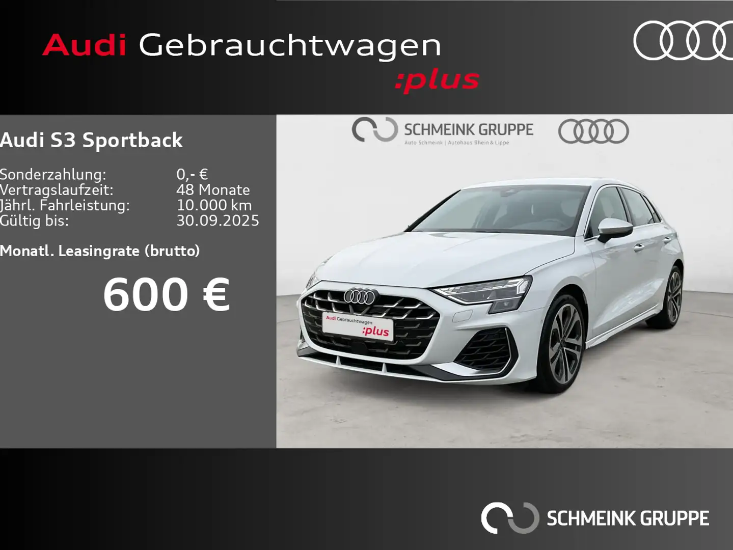 Audi S3 TFSI quattro S-line Leder Amb+ Navi Weiß - 1