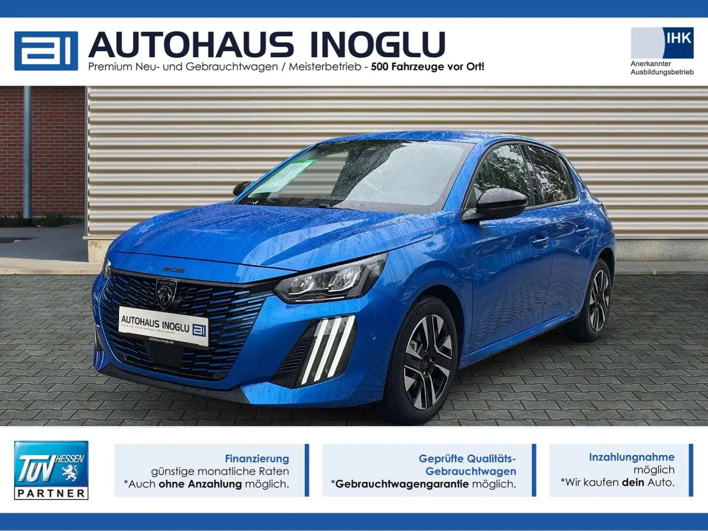 Peugeot 208 1.2 Allure Multimedia+LED+360° Kam+ACC+DAB+P Blau - 1