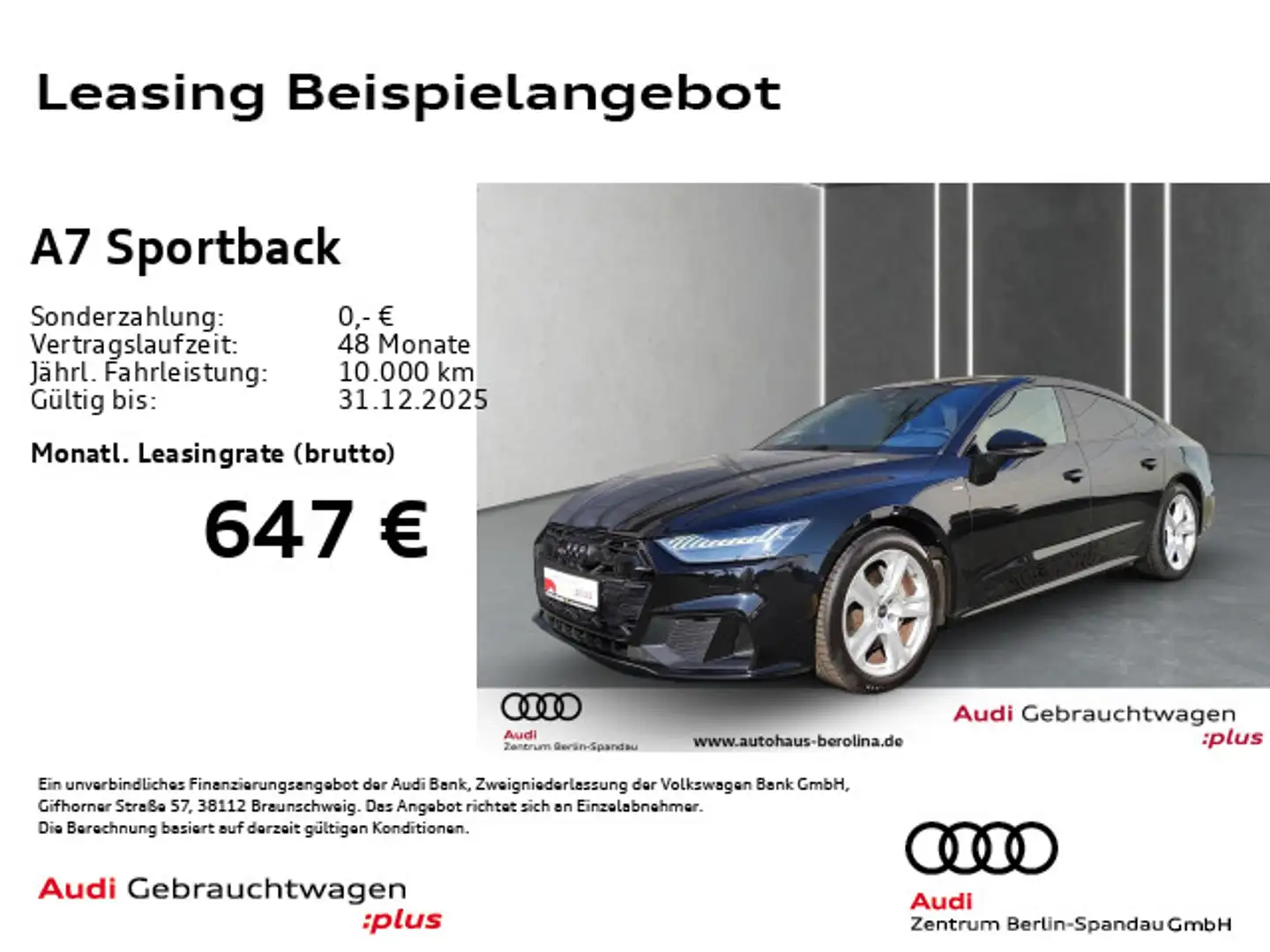 Audi A7 50 TDI qu. S line *PANO*HuD*MATRIX* Schwarz - 1