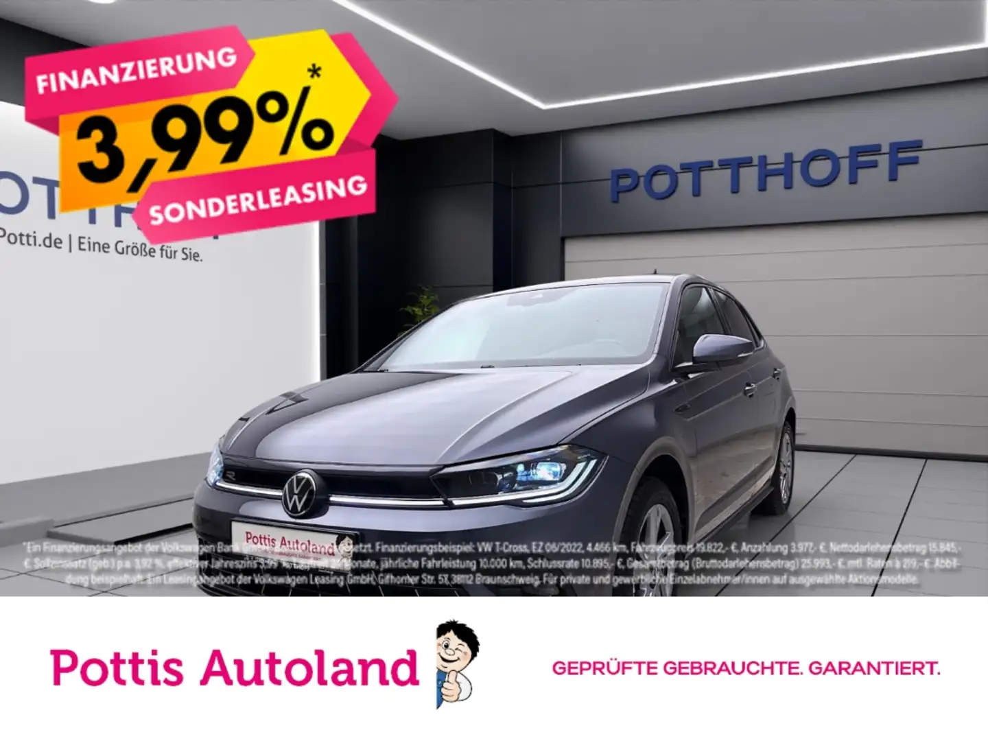 Volkswagen Polo 1.0 TSI R-LINE NAVI IQ.LIGHT IQ.DRIVE SITZHZG Grau - 1