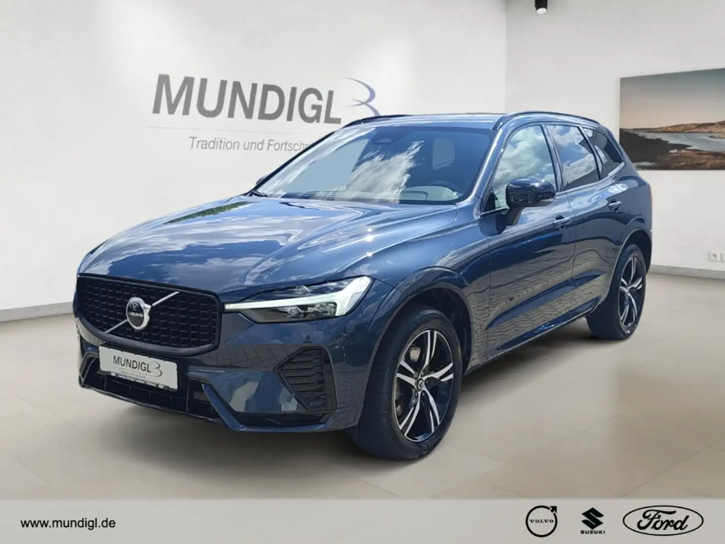 Volvo XC60 R Design AWD B4 Diesel EU6d AHK-klappbar Navi Lede Bleu - 1