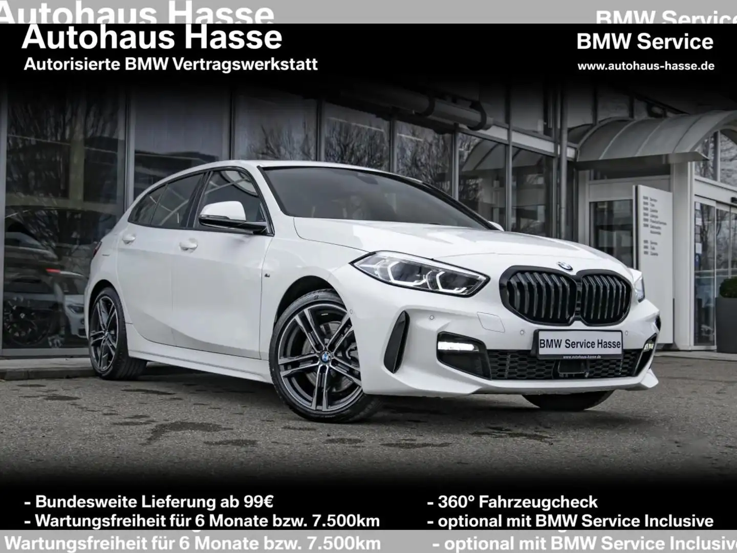 BMW 120 d xDr M-Sport +18Z PANO KAMERA SITZHEIZ HiFi Weiß - 1