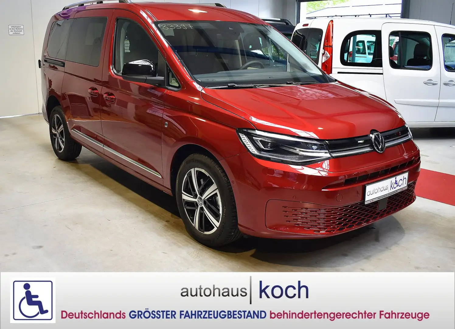 Volkswagen Caddy Maxi Style 1.5 TSI EU6e rollstuhlgerecht Rot - 2