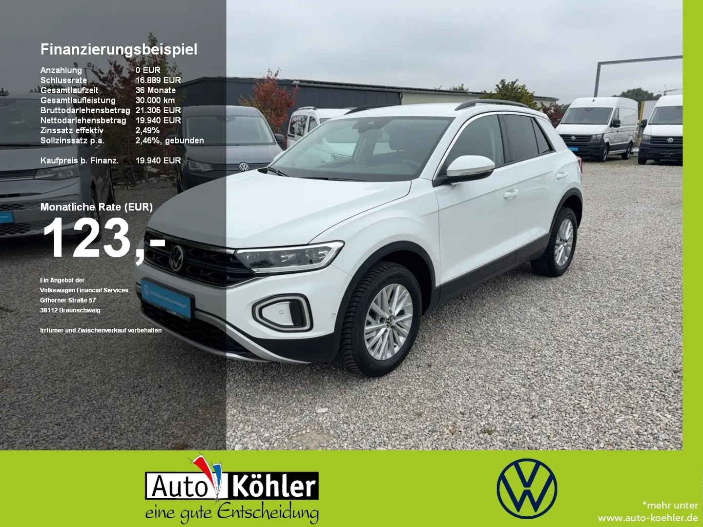 Volkswagen T-Roc Life TSi CarPlay+LED+Navi+Virt+PDC Wit - 1