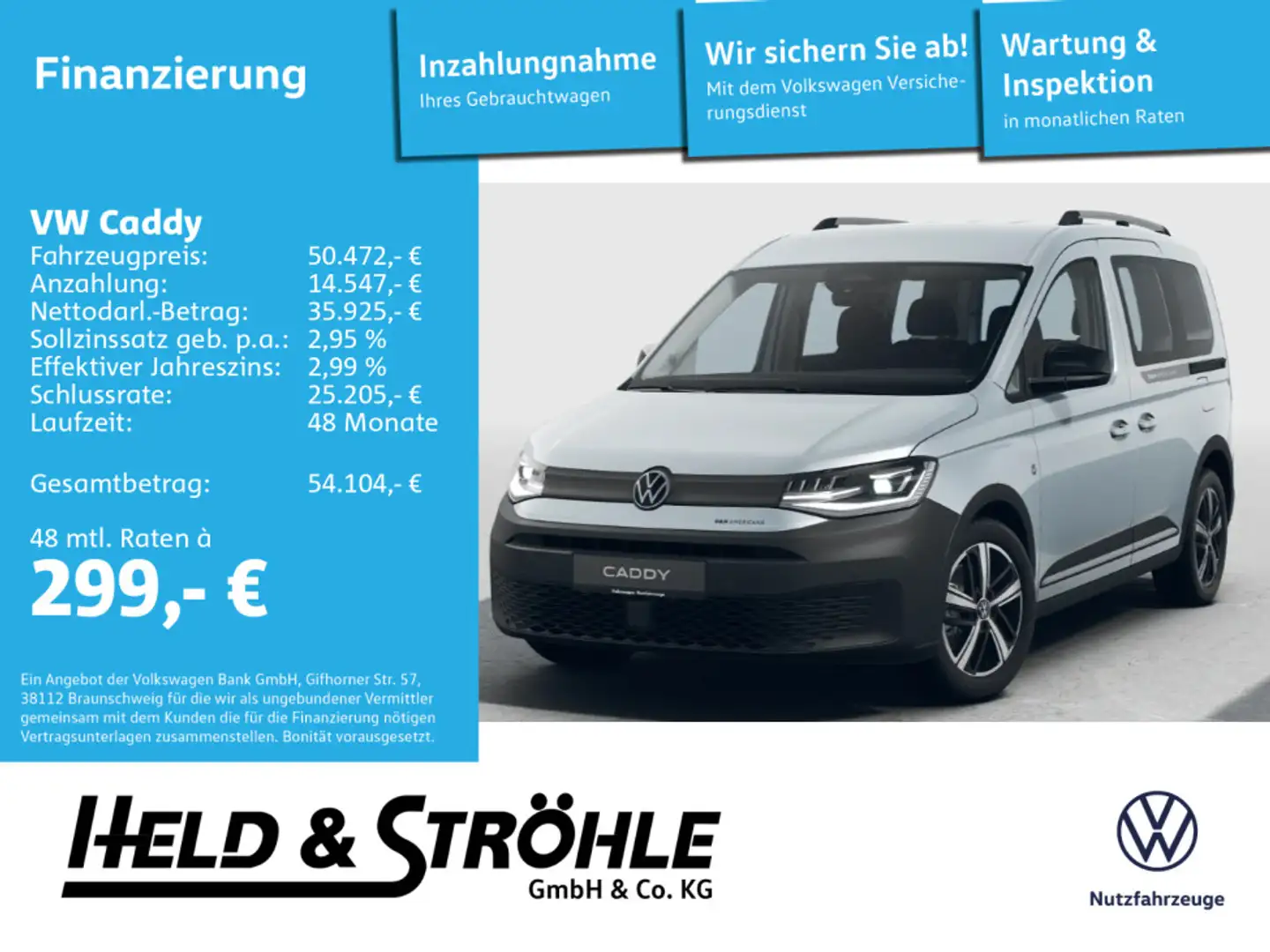 Volkswagen Caddy PanAmericana 2.0 TDI 4MOTION AHK-VORB. LED Argento - 1