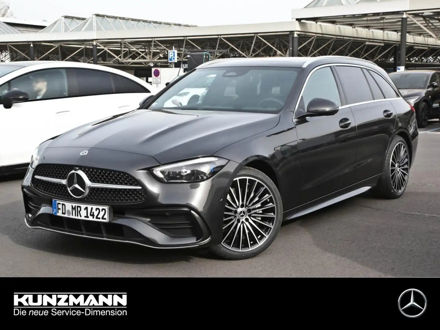 Mercedes-Benz C 220 d T-Modell AMG MBUX Distronic Panorama AHK Gris - 1