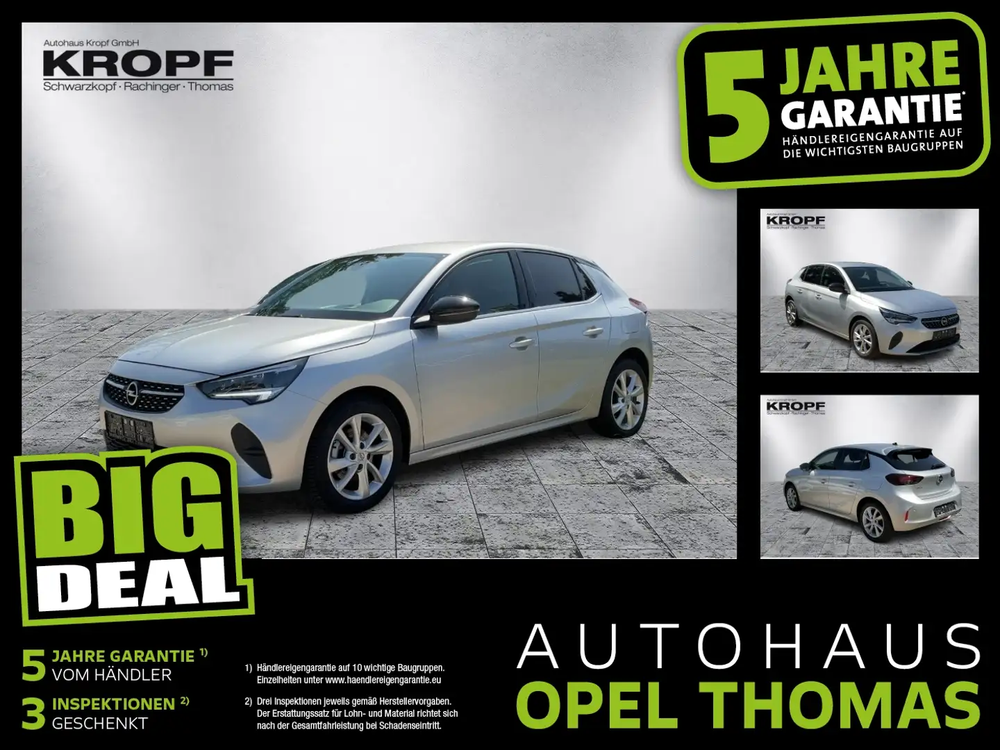 Opel Corsa F 1.2 T Elegance FIN ab 2,99% LED+SHZ+KAM Grau - 1