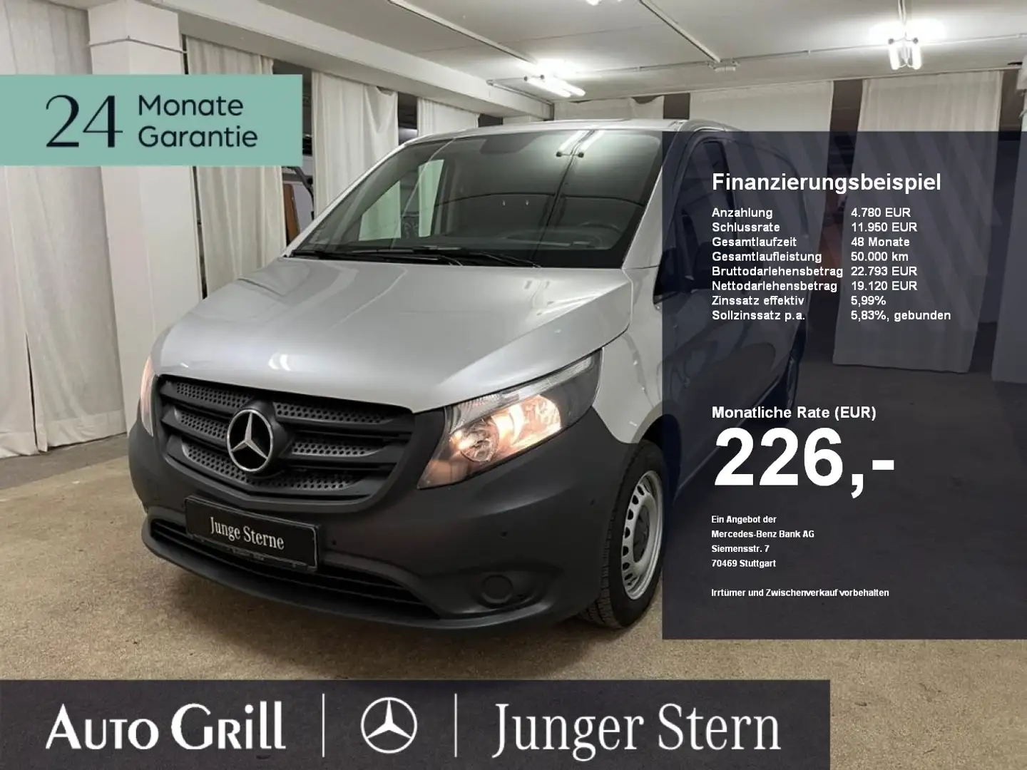 Mercedes-Benz Vito 114 Kasten 9G Automatik Standhzg AHK Argento - 1