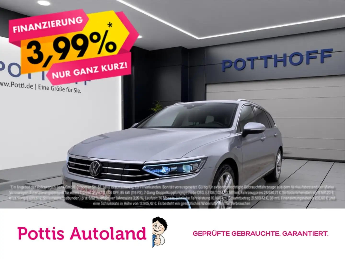 Volkswagen Passat Variant 1.4 TSI DSG eHybrid GTE STANDHZG IQ.LIGHT AHK PDC Silber - 1