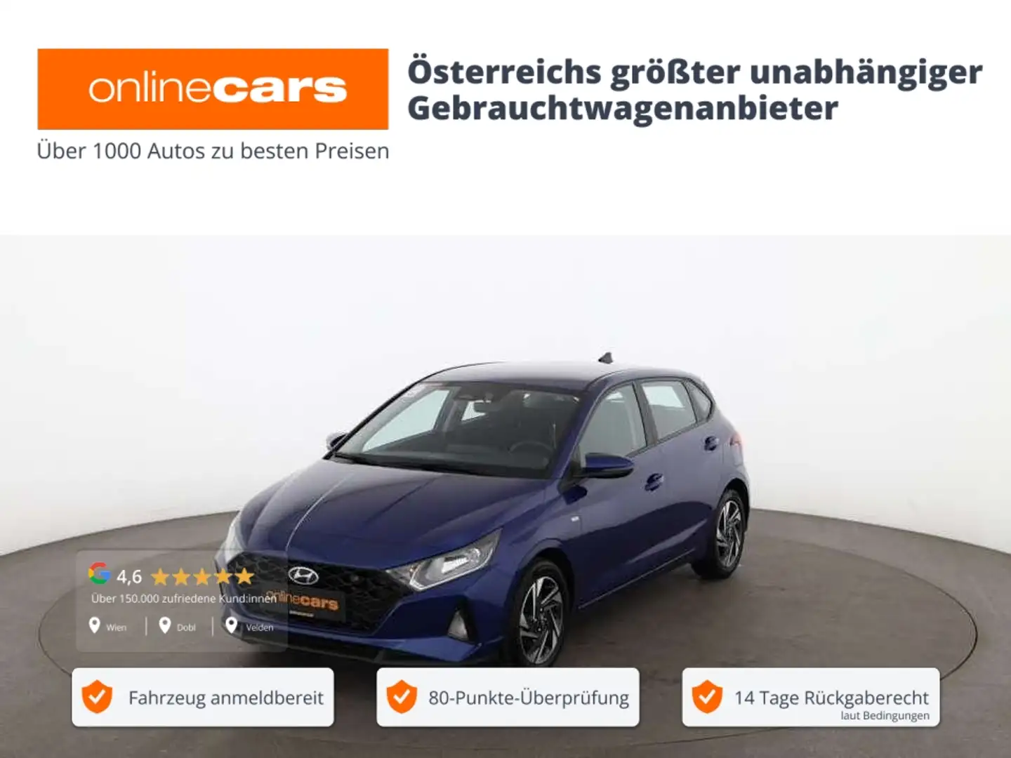 Hyundai i20 1.0 T-GDI SITZHZG DIGITAL-TACHO R-CAM PDC Albastru - 1