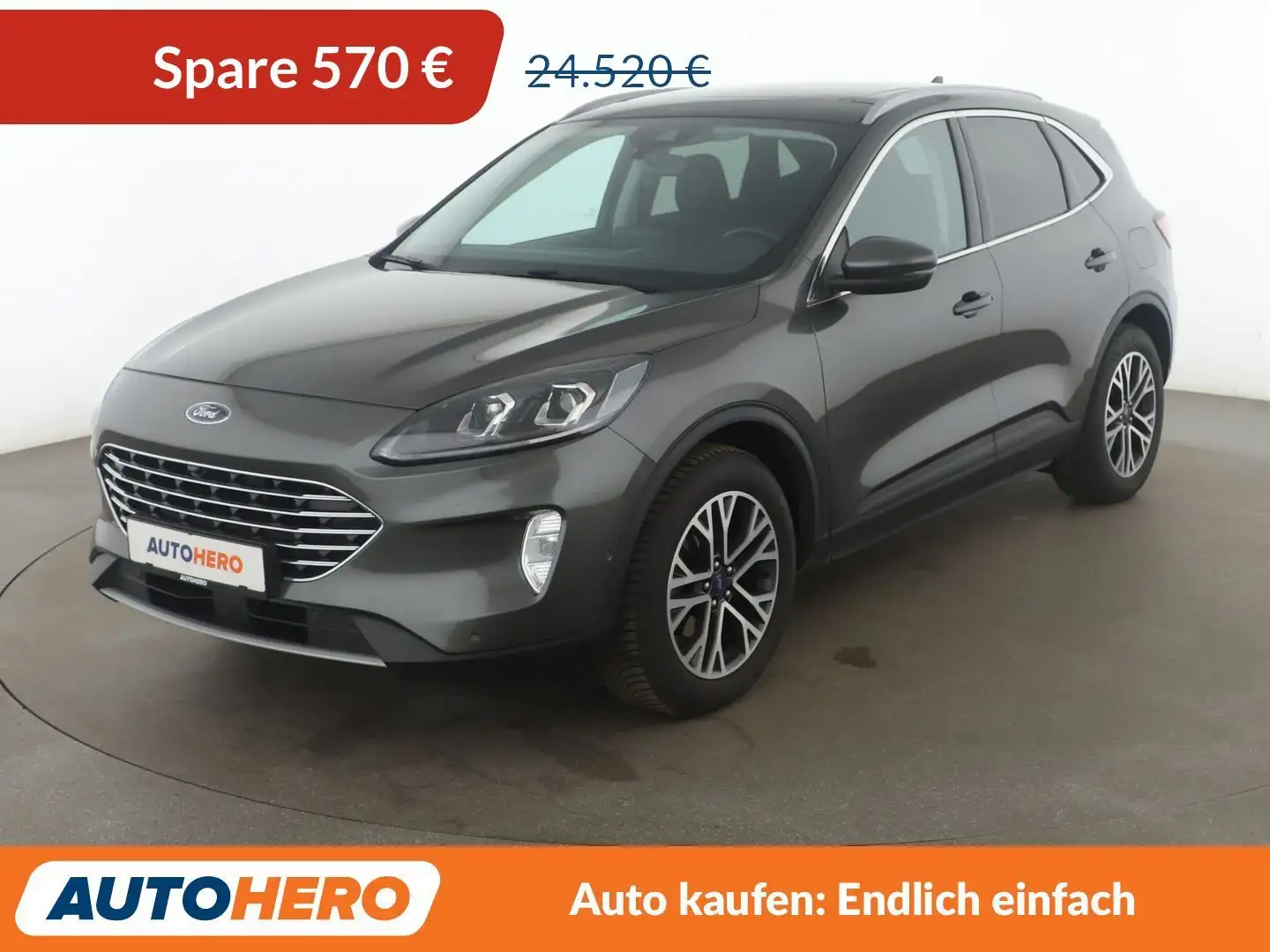 Ford Kuga 2.0 TDCi EcoBlue Titanium Aut.*NAVI*LED*ACC*SPUR* Gris - 1