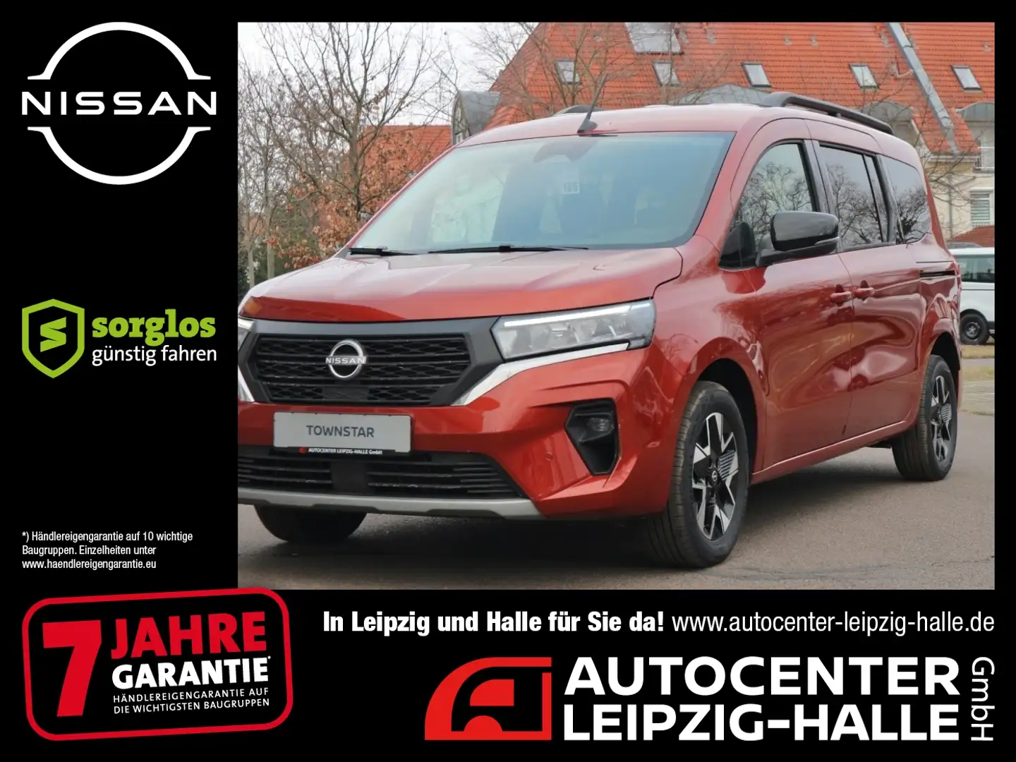 Nissan Townstar Kombi L2 1.3 DIG-T 7AT TEKNA 7 Sitzer Pomarańczowy - 1