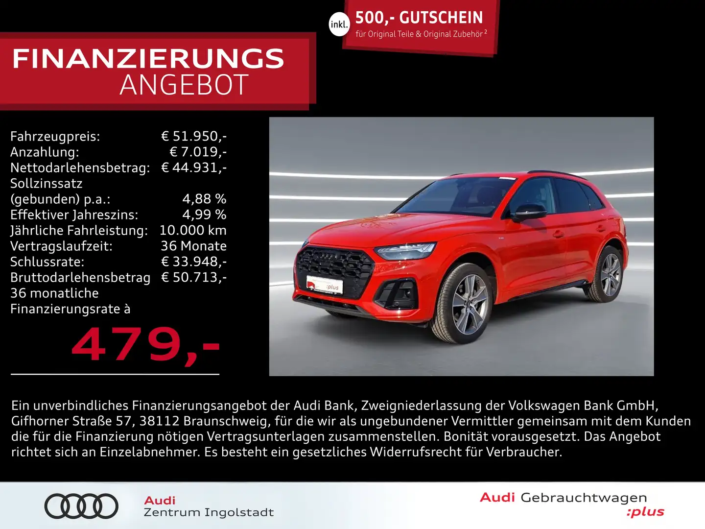 Audi Q5 55 TFSI e qu 2x S line MATRIX Pano AHK 20" Rot - 1