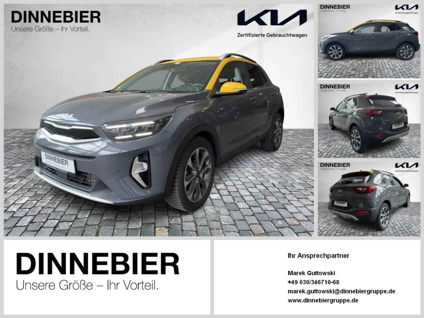 Kia Stonic Spirit Automatik+LED+Navi+Kamera+SHZ Grau - 1