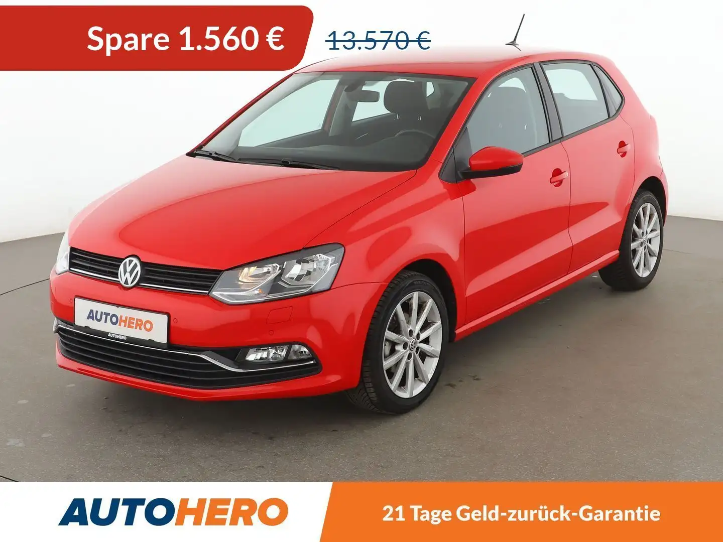 Volkswagen Polo 1.2 TSI Highline BlueMotion Tech *NAVI*PDC*SHZ*ALU Rot - 1