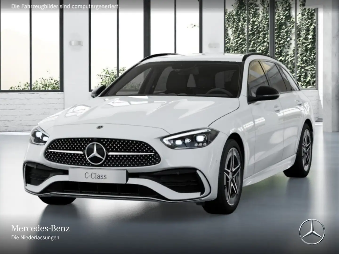 Mercedes-Benz C 200 T AMG+NIGHT+AHK+KAMERA+TOTW+KEYLESS+9G Weiß - 2