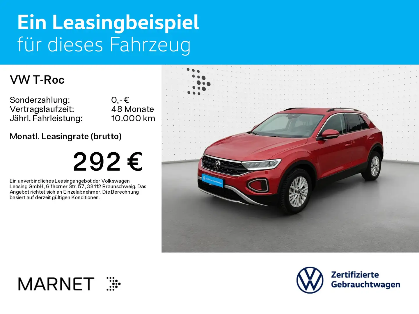 Volkswagen T-Roc T-ROC 1.5 TSI DSG Life *NAVI*LED*KAMERA*ASG*ACC* Rot - 2