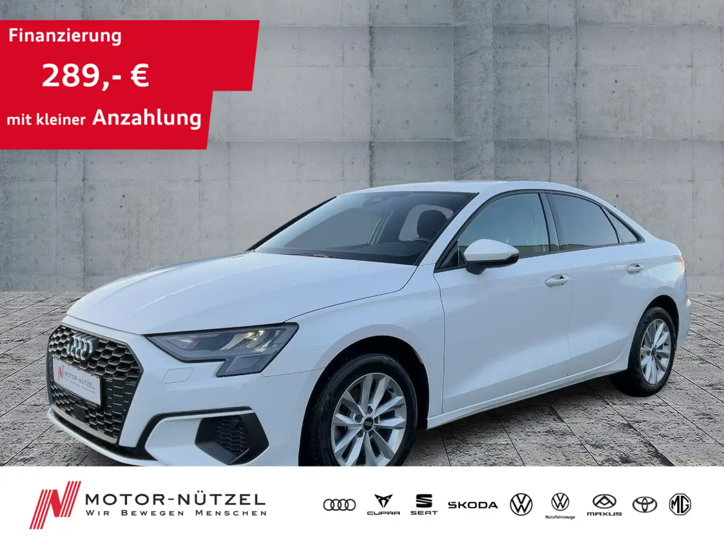 Audi A3 30 TFSI LED+PDC+SHZ+DAB+MFA+BT+VC Weiß - 1