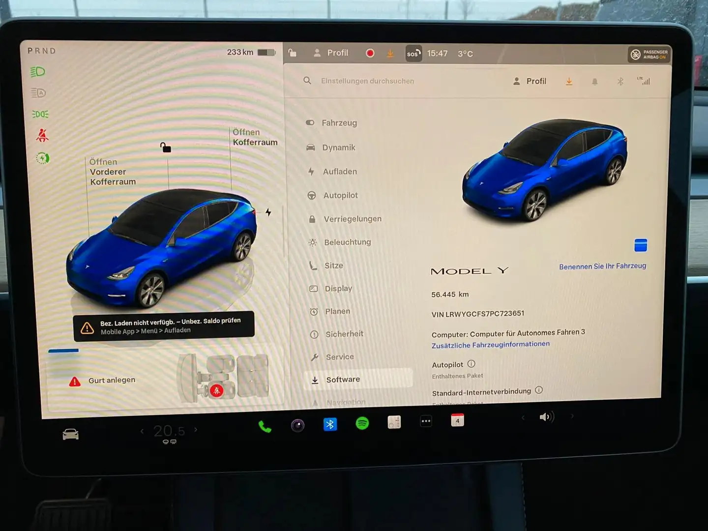 Tesla Model Y Basis RWD Blau - 2