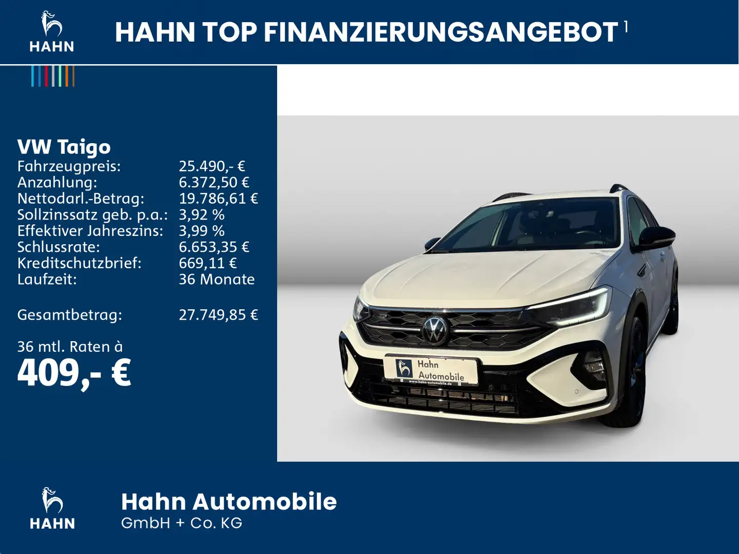 Volkswagen Taigo 1.5TSI DSG R-Line Matrix Navi ACC Virtual Weiß - 2