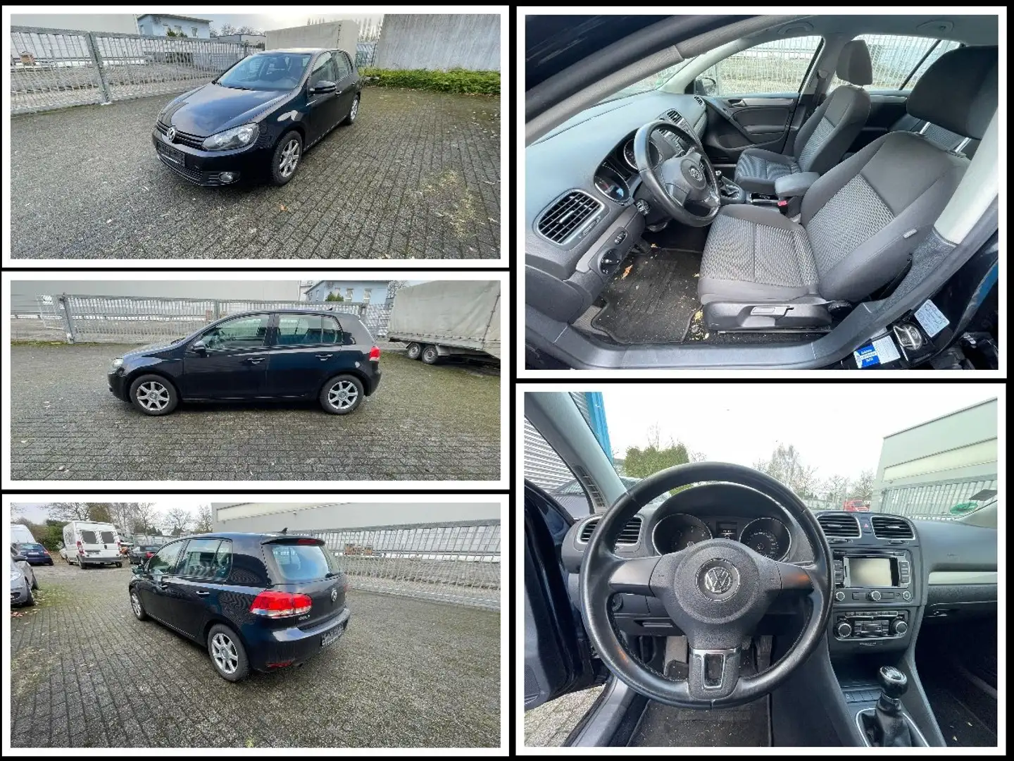 Volkswagen Golf VI 1.6 TDI Trendline BlueMotion/BMT m. TÜV NEU! Negro - 1