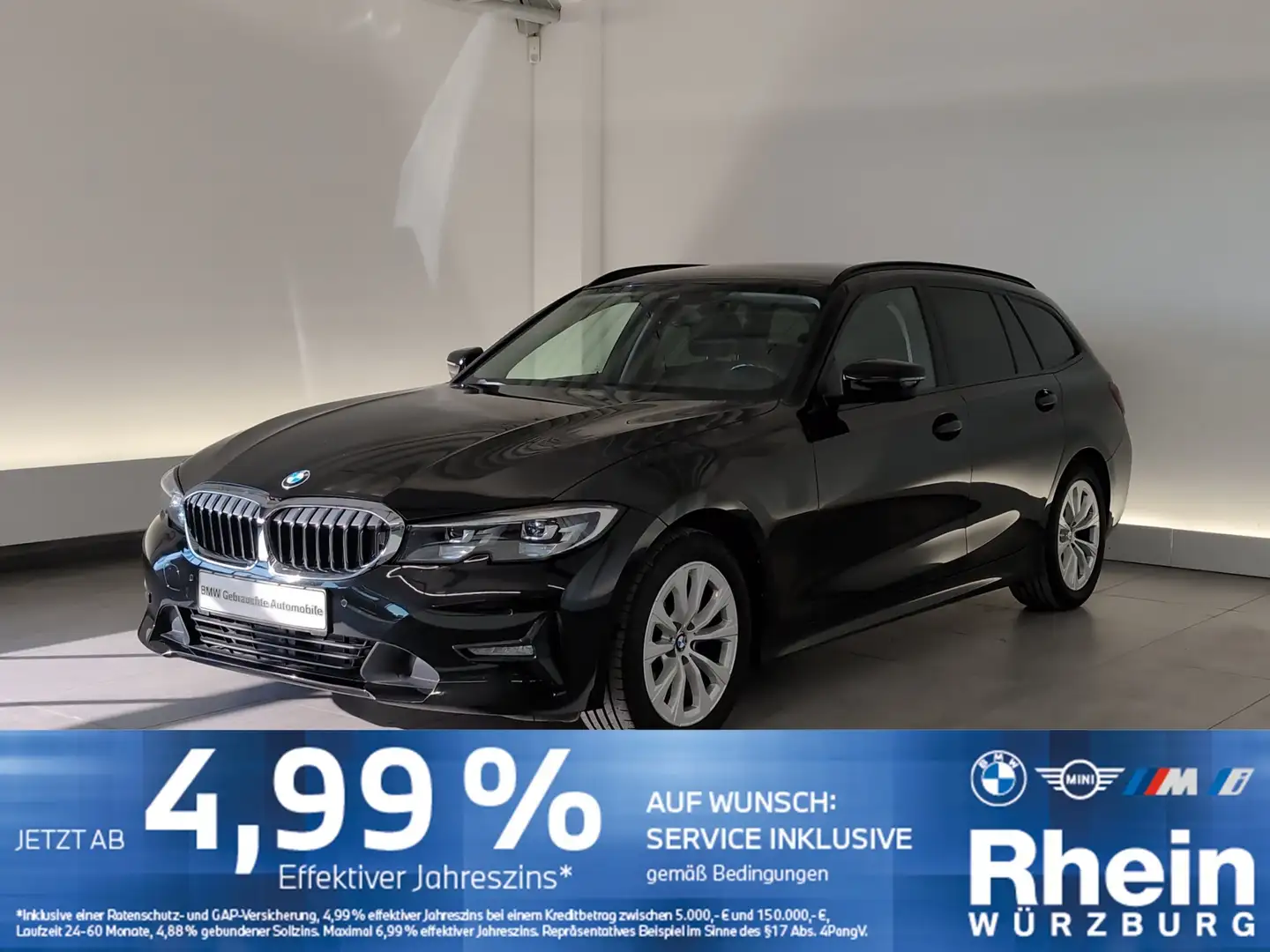 BMW 318 i Touring Navi/LED/AHK/LR-Hz/PDVvo+hi/Apple/A Navi Schwarz - 1