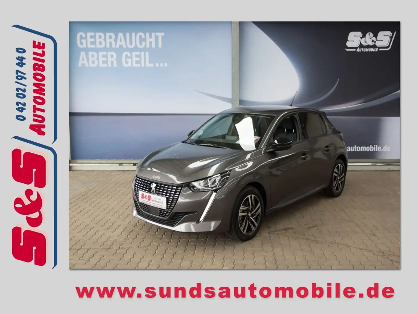 Peugeot 208 1.2 PureTech 100 Allure TEMPOMAT/LED/KAMERA Grau - 1