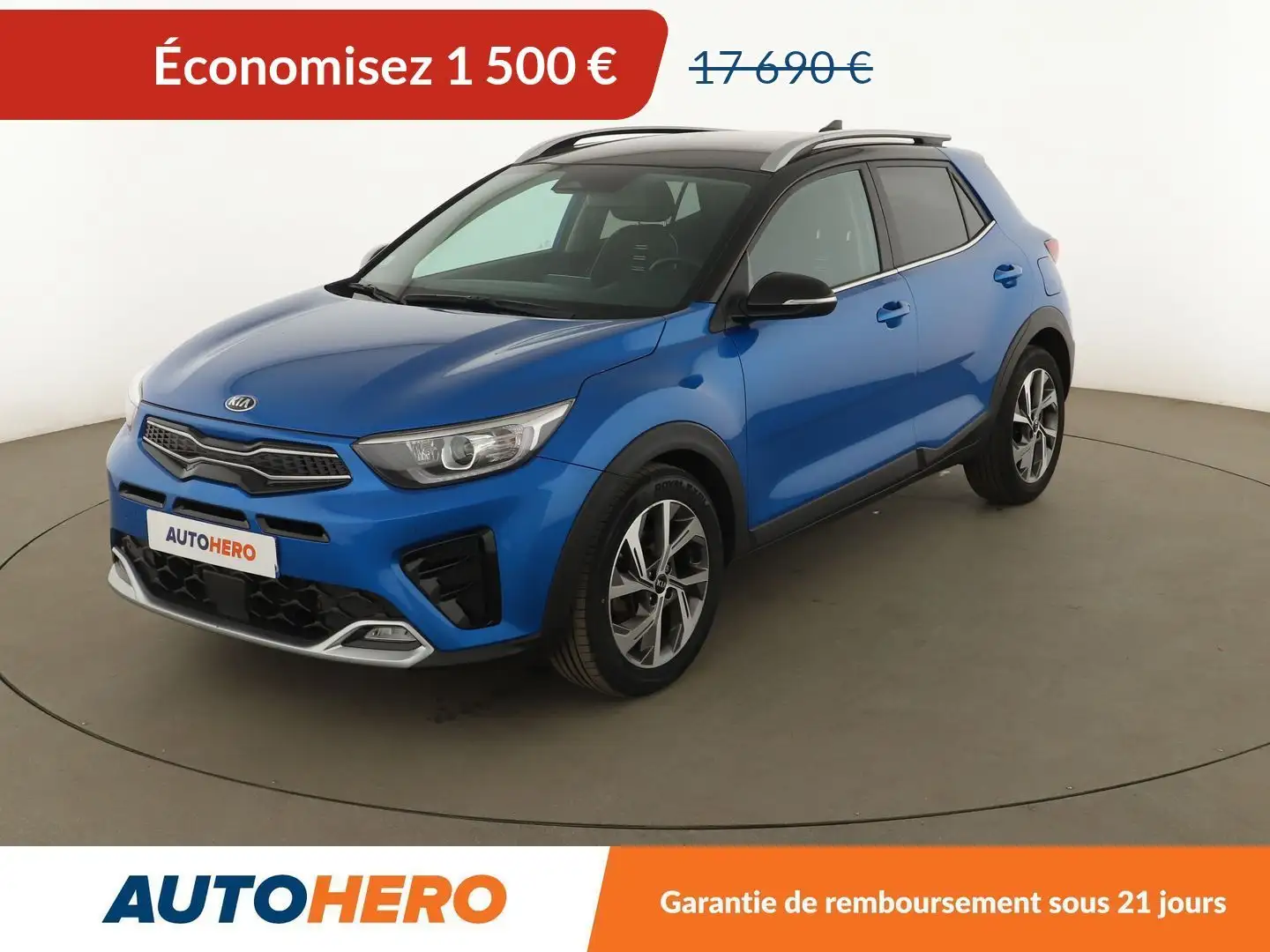 Kia Stonic 1.0 T-GDi GT Line Bleu - 1